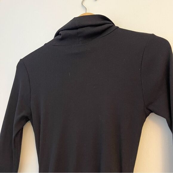 NWT Womens Michael Stars Velma Turtleneck Ribbed Mini Dress in black, size XS - Picture 5 of 6